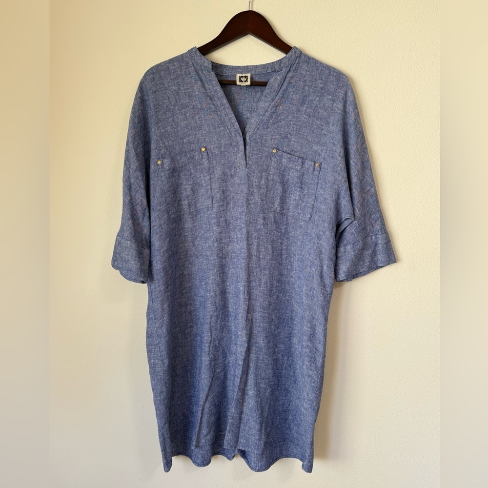 Anne Klein Blue Shirt Dress